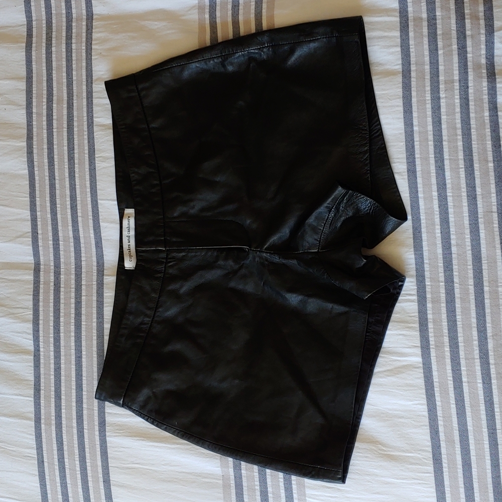 Cupcakes and Cashmere Leather Shorts